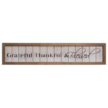 Thankful & Blessed Framed Shiplap - The Fox Decor